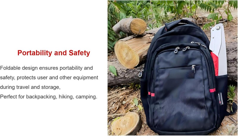 DragonflyTEC Large Folding Saw:Extra-Long 14-Inch Blade Camping Saw for Hiking Camping.Folding Camp Saw with Pulse Harded Blade for Dry Wood/Tree Trimming,Folding Hand Saw is SK5-Steel - Image 5